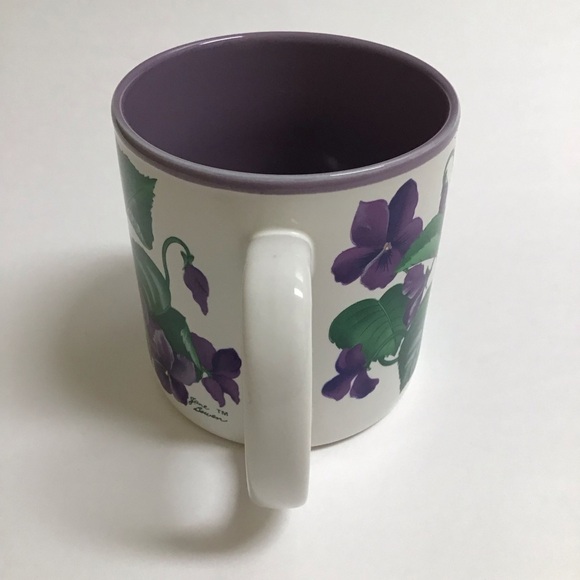 African Violets Coffee Mug Jane Bowen 1991 Flowers Japan Balloons Tea Vintage - Picture 8 of 12